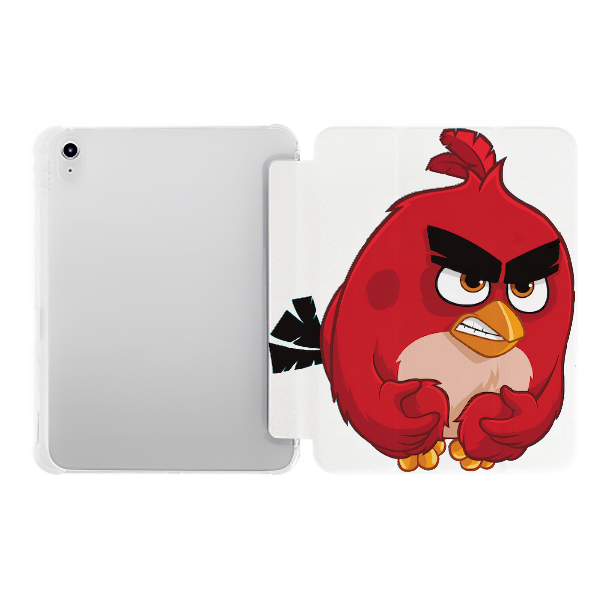 （画像用） Angry Birds アングリーバード IPad ケース ペン収納付き 三つ折りスタンド PUレザー×シリコン 対応機種9.5/10.5/10.9インチ